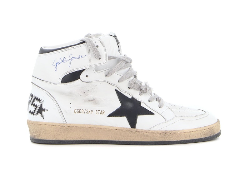 Golden Goose Sky-Star Leather White Black Men's