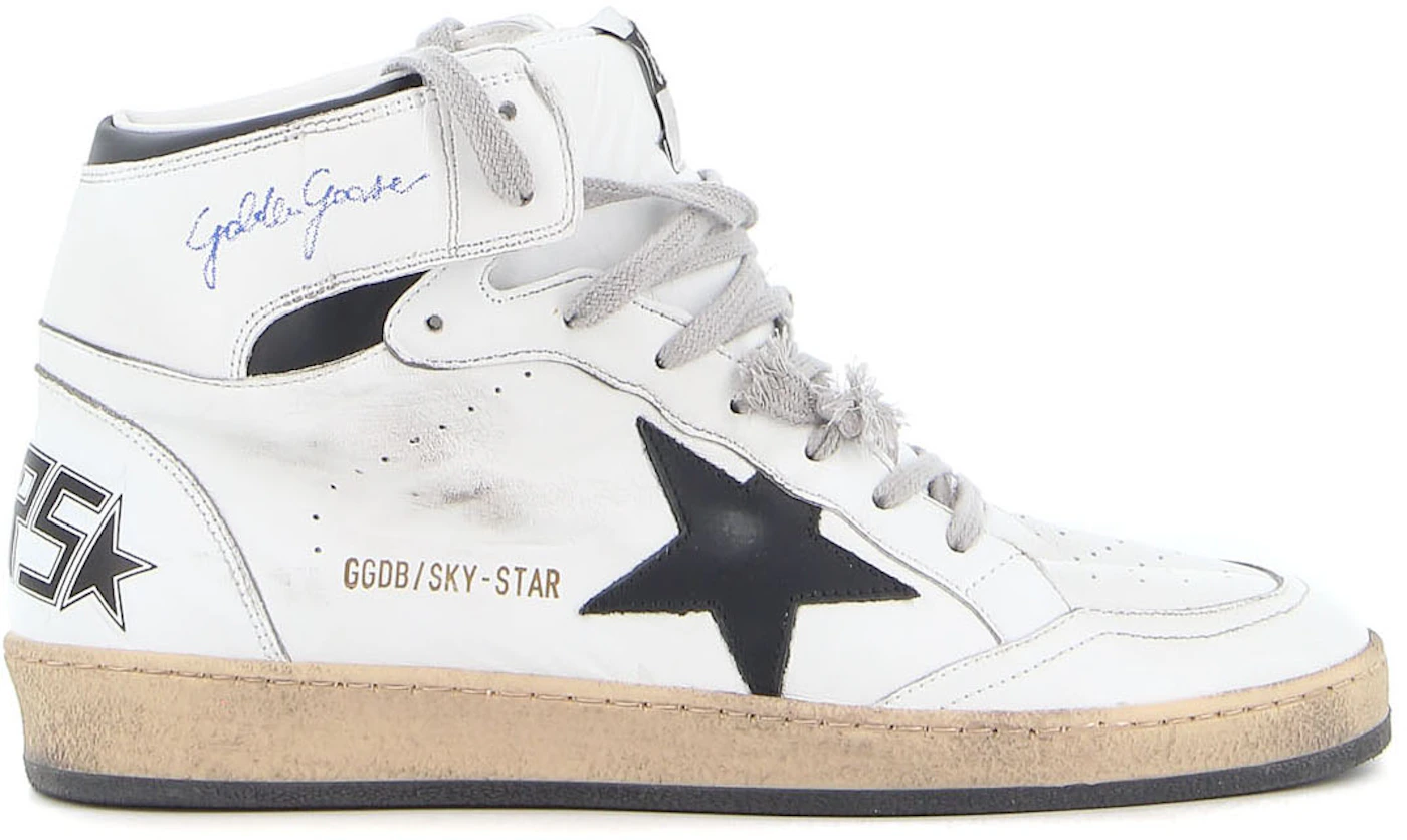 Golden Goose Sky-Star Leather White Black Men's - GMF00230F00219010283 - US