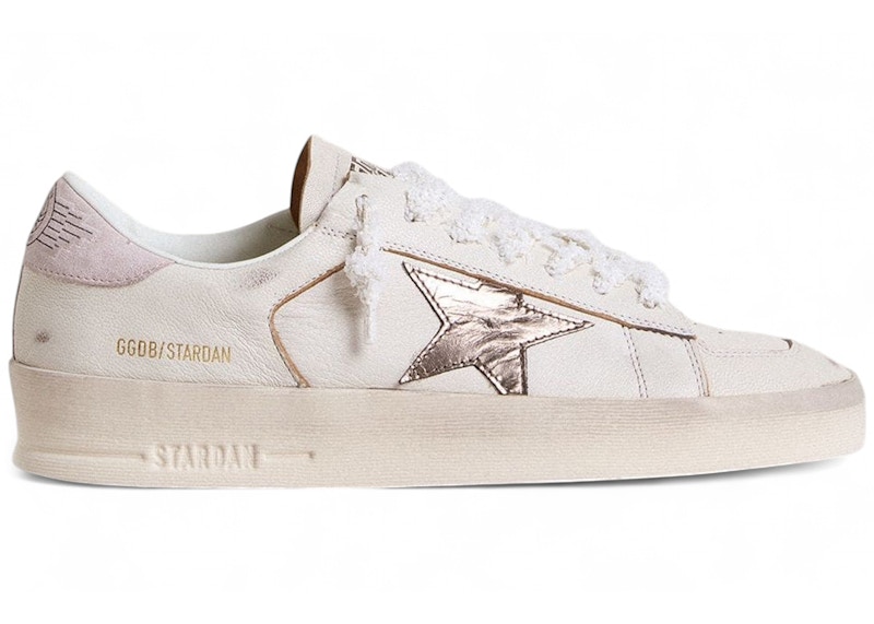 Golden Goose Stardan White Metallic Silver Pink - GWF00128