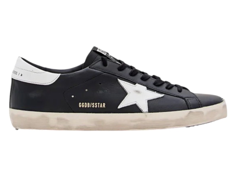 Size 37 (7.5) - Golden Goose Super Star With Black Heel Tab