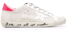 Golden Goose Super-Star Love Is All We Need Grey Pink White (Women's)