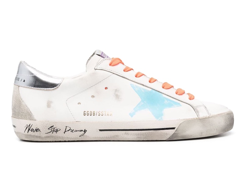 Golden Goose Super Star Never Stop Dreaming White Blue Orange