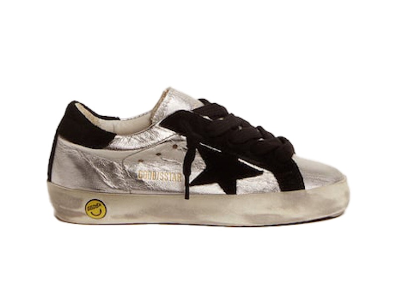 Pre-owned Golden Goose Superstar Silver Black (young) Sneakers In Gyf00101.f000312.60246