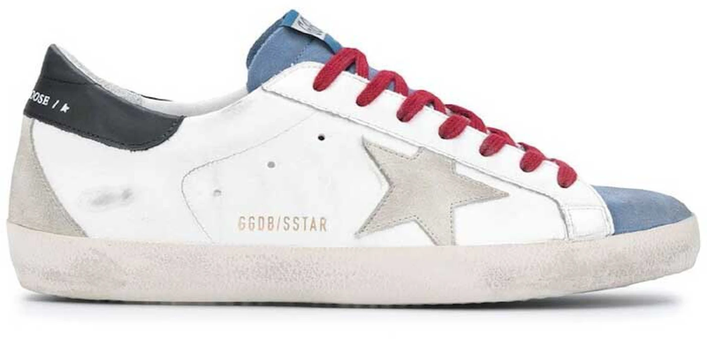 Golden Goose Super-Star White Blue Red Men's - GMF00102.F000366