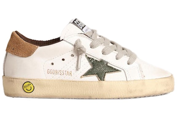 Golden Goose Super-Star White Green Brown (Young)