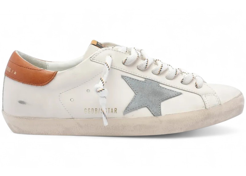 Golden Goose Super-Star White Grey Brown Heel Tab メンズ