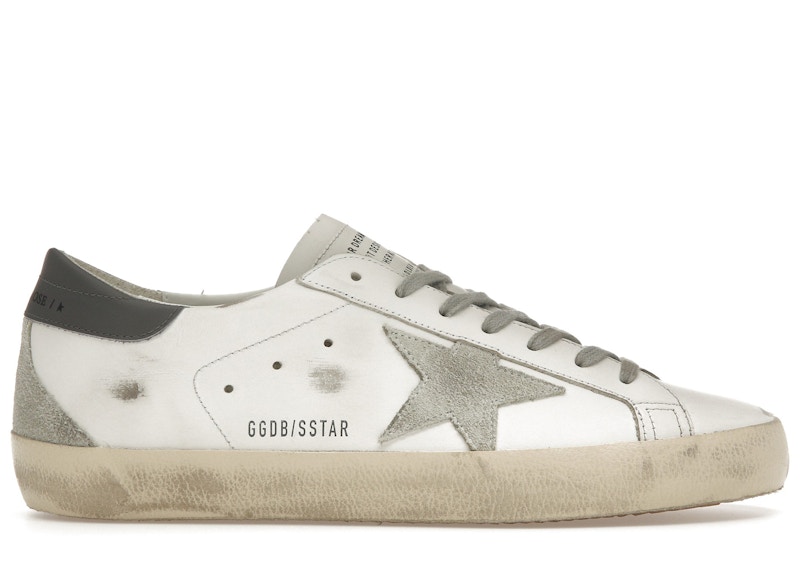 Pre-owned Golden Goose Men's Superstar Sneakers In White/grey