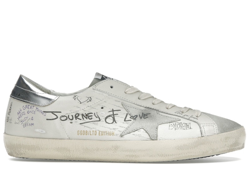 Pre-owned Golden Goose Men's  Super Star Sneakers In White/ice/silver In Multi