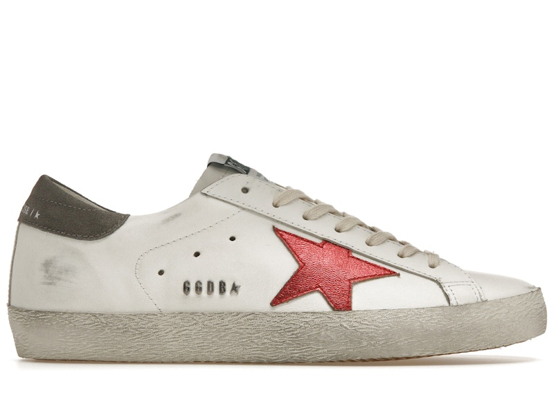 Golden Goose Super-Star White Red Grey Men's