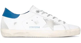 Golden Goose Super-Star White Royal Blue Grey Suede Patch (Women's)