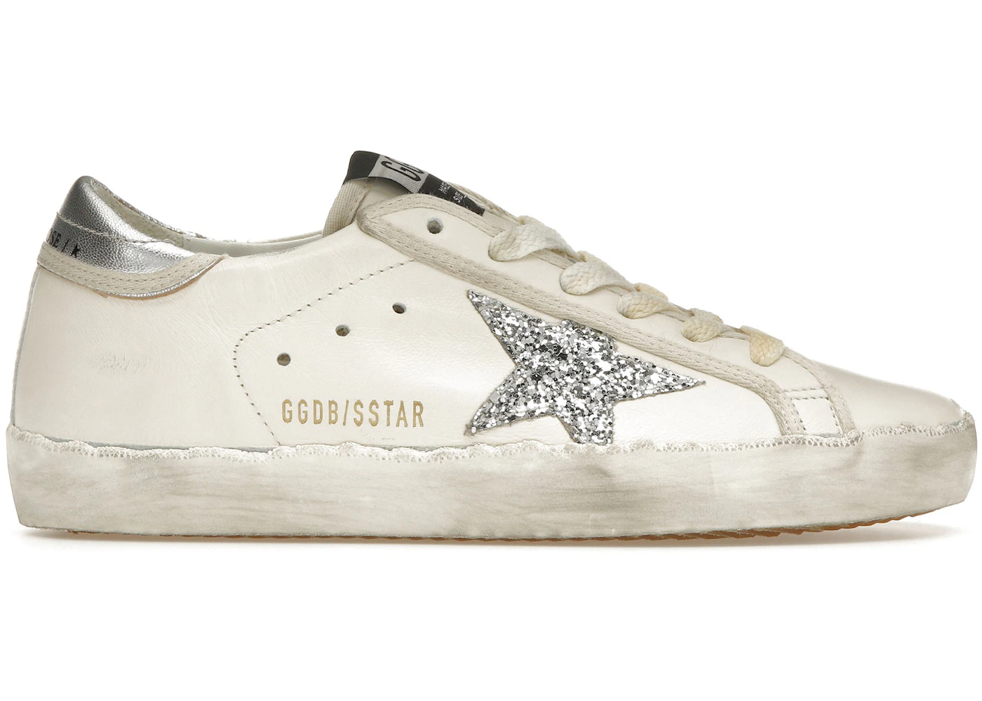 Golden Goose Super-Star White Silver Glitter (Women's) GWF00101