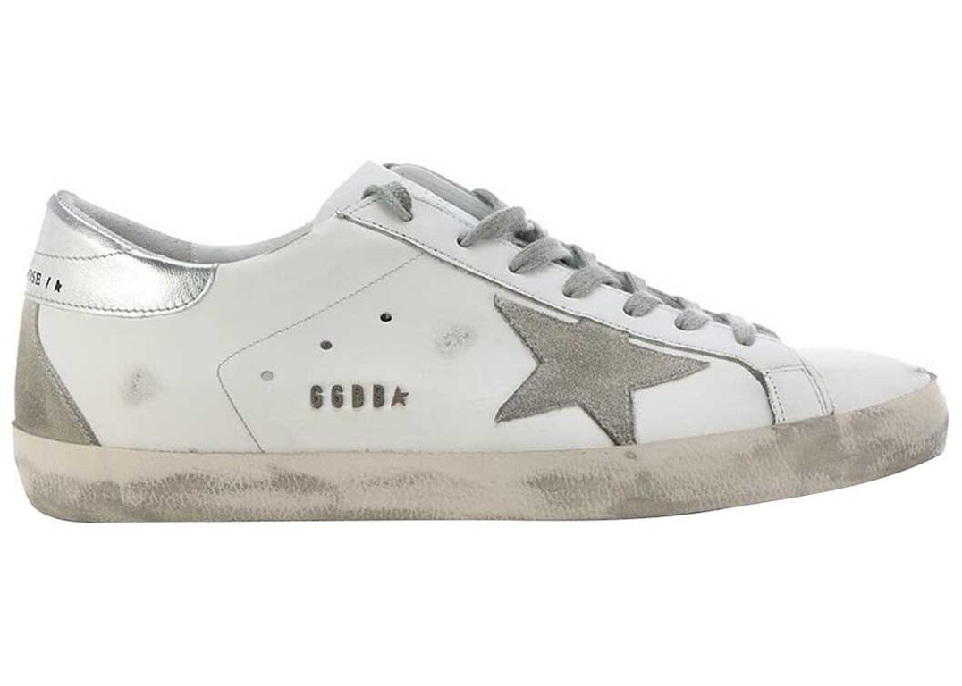 Pre-owned Golden Goose Super-star White Silver In White/ice/silver