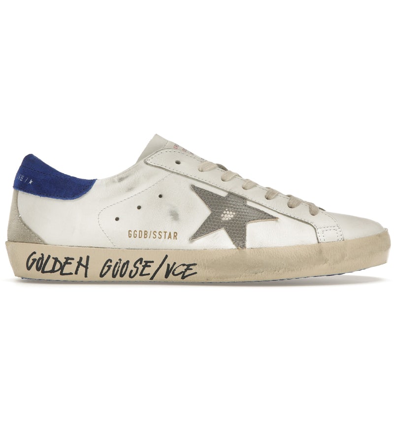 Golden Goose Super-Star bianco blu serpente Uomo GMF00102
