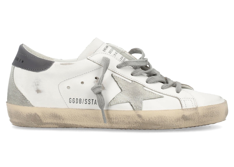 Pre-owned Golden Goose Superstar Deluxe (women's) Sneakers In White/ice/dark Grey