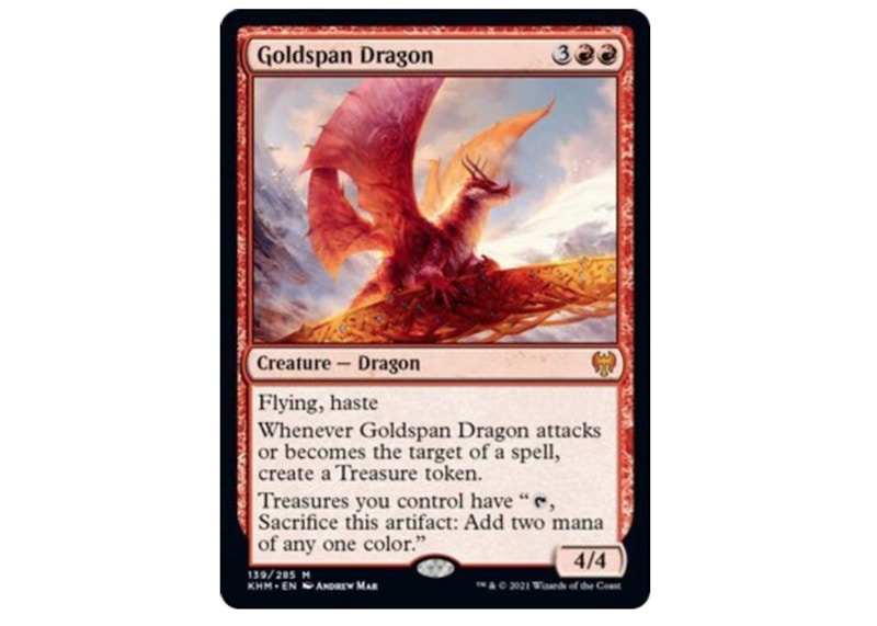 Goldspan Dragon Magic: The Gathering TCG Kaldheim Mythic #139