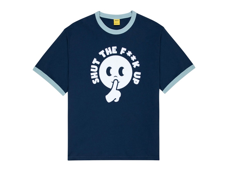 Golf Wang Tyler The Creator STFU Ringer Tee Navy Blue