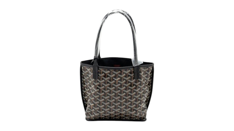 入手困難★送料込♪【GOYARD】ミニ ブラック & タンANJOU トート NEW Goyard Mini Anjou Black and Tan Bag Tote Double Sided