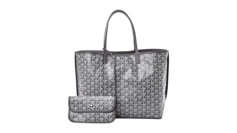 Goyard Anjou Tote PM Grey in Calfskin/Canvas with Palladium