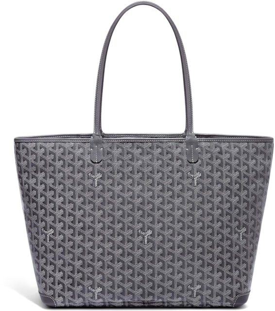 goyard artois small tote black canvas natural leather, with dust cover