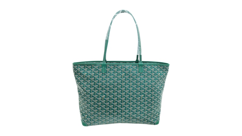 Goyard Artois Tote MM Green in Canvas/Calfskin with Palladium-tone