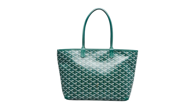 Goyard Artois Tote PM Green in Canvas/Calfskin with Palladium-tone