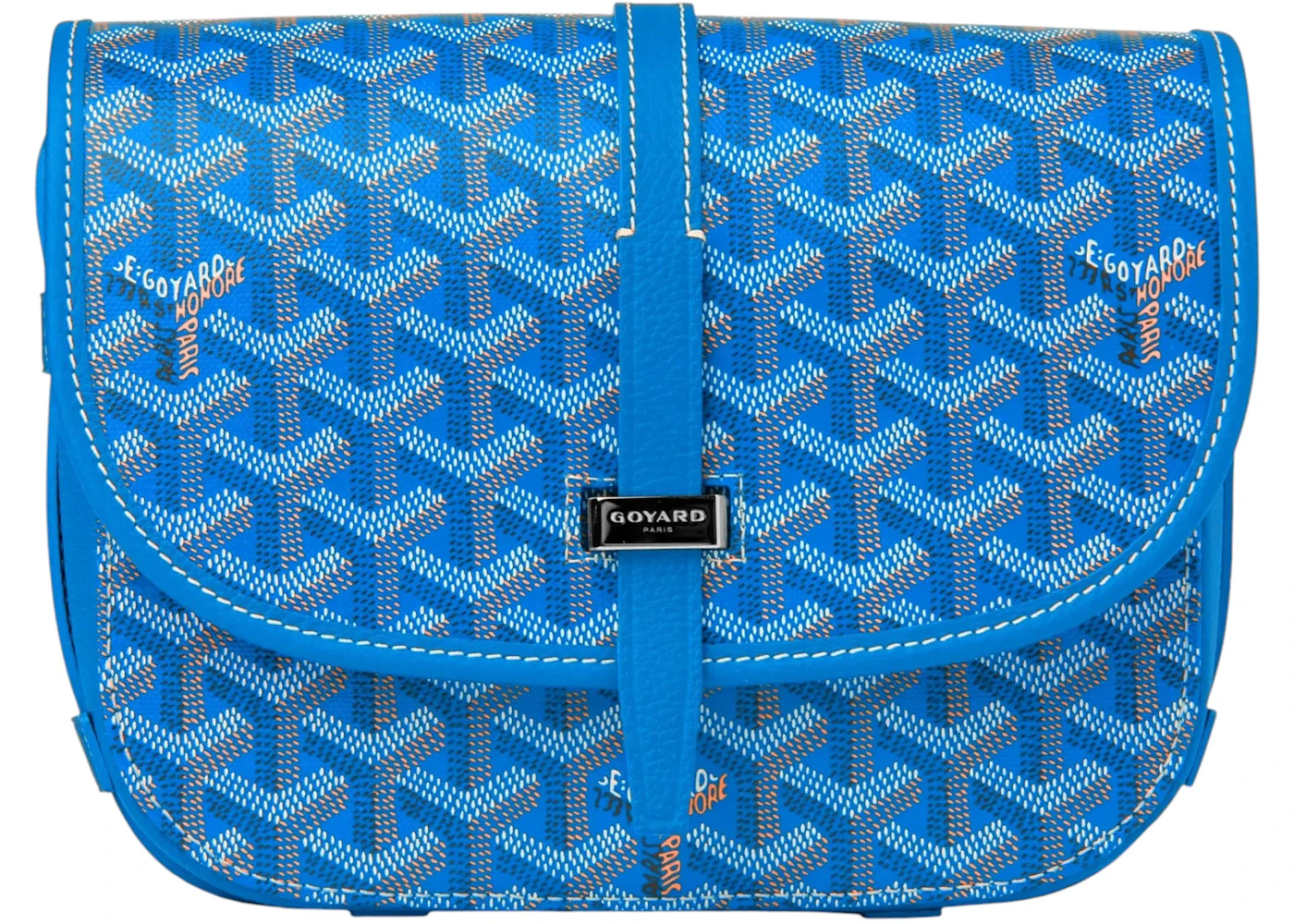 Goyard Belvedere PM Sky Blue in Canvas/Cowhide with Palladium-tone