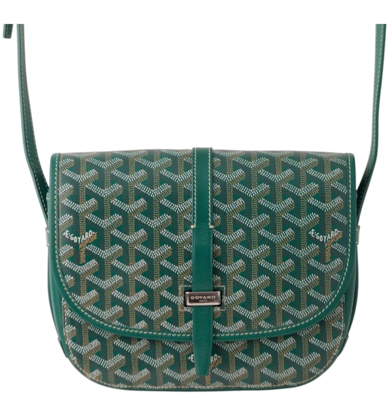Goyard Belvedere PM Green in Canvas/Cowhide with Palladium-tone US