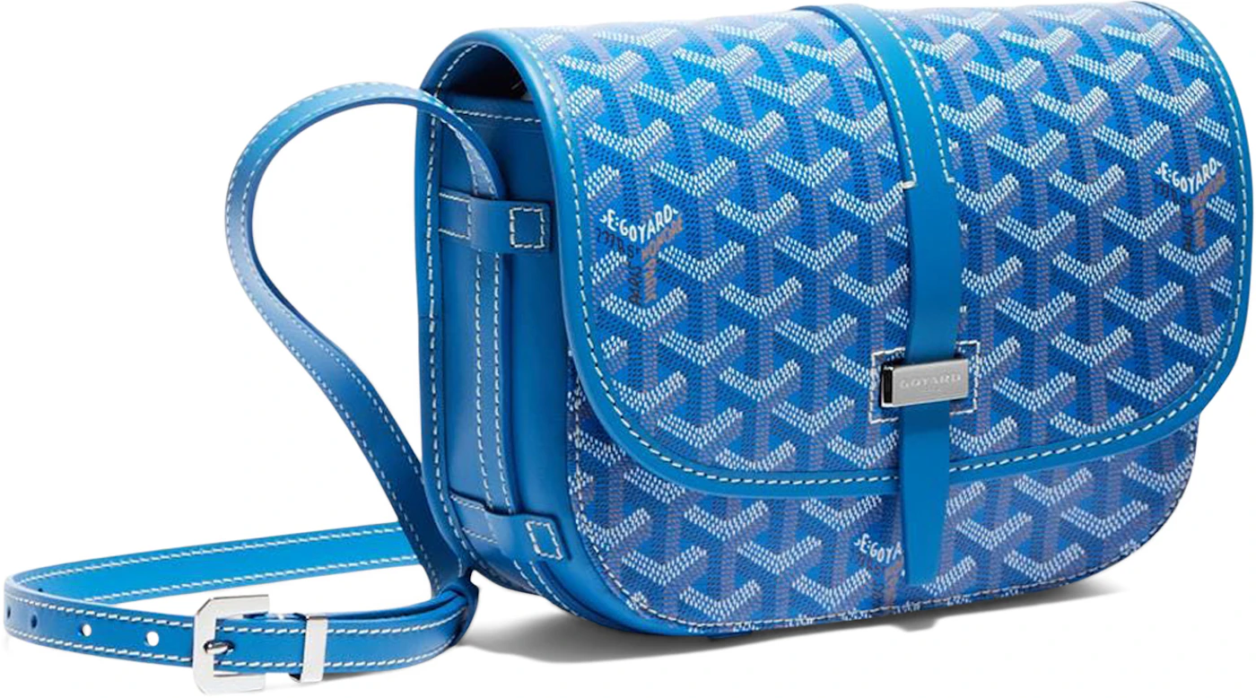 Goyard Belvedere PM Sky Blue in Canvas/Cowhide with Palladium-tone