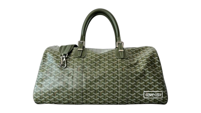 Goyard Boston 50 Bag Khaki in Canvas with Palladium-tone - US