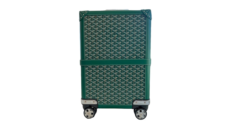 Pre-owned Goyard Bourget Trolley Case Pm In Green