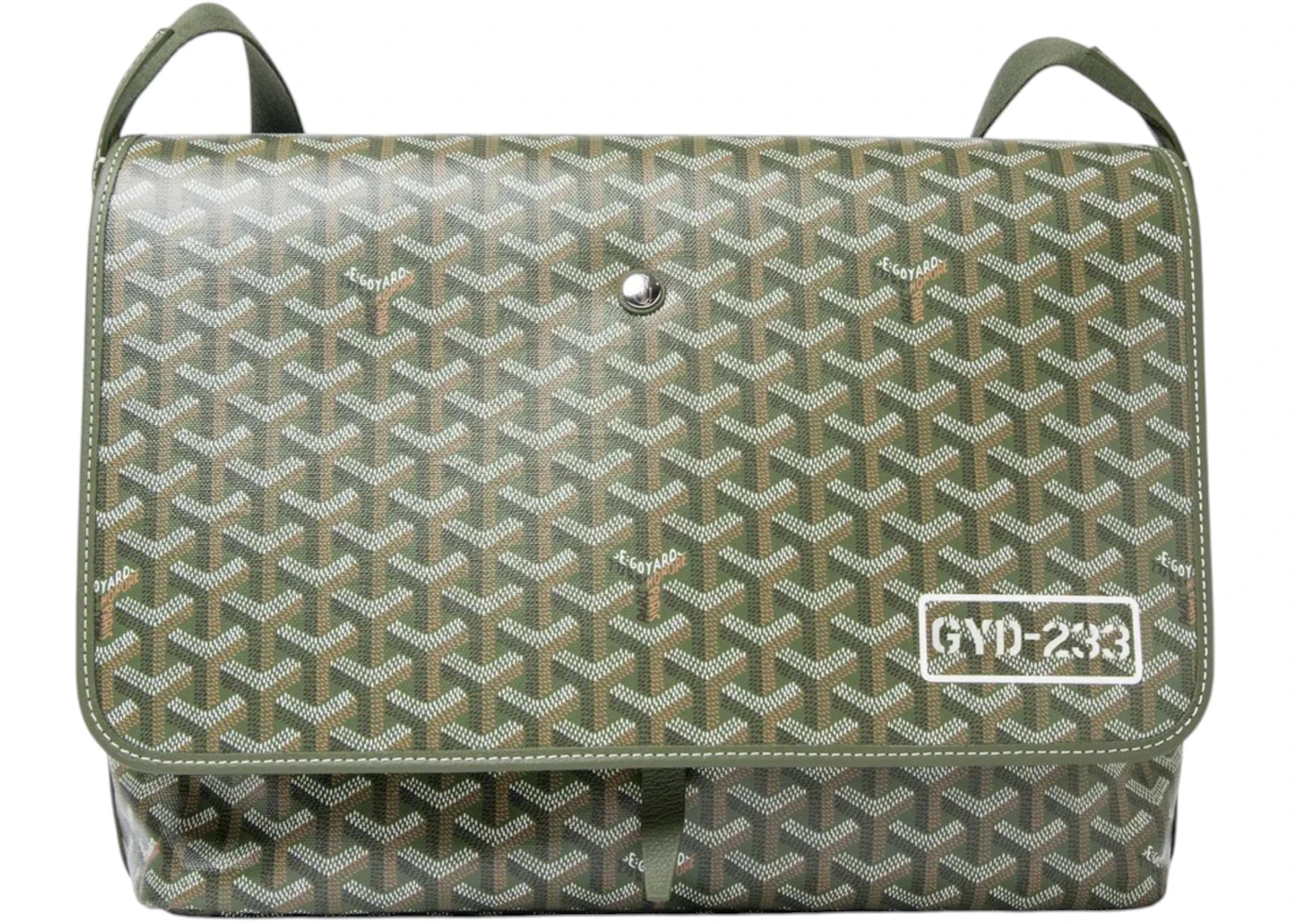 Goyard Capetien MM Messenger Bag Khaki in Canvas with Palladium