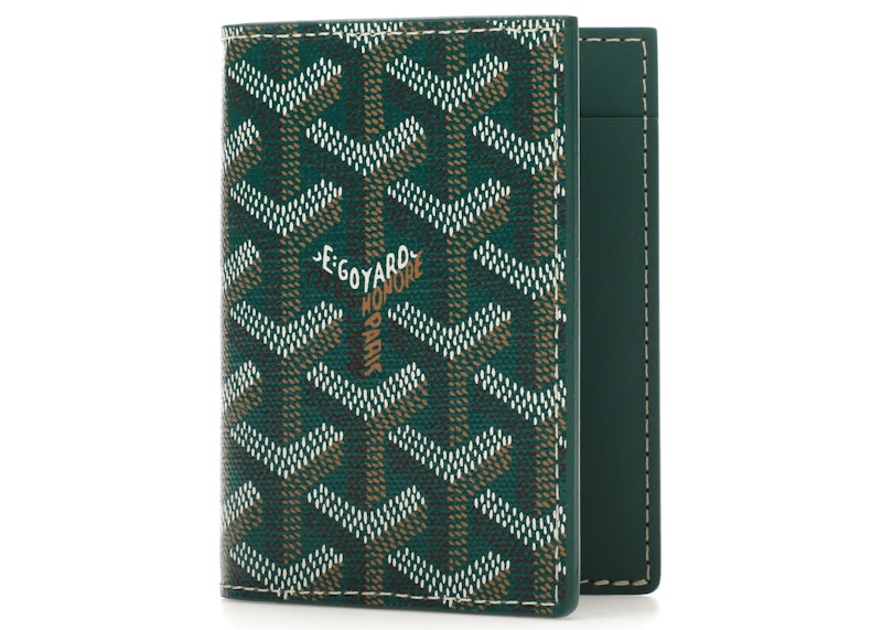 Goyard Saint Marc Card Holder Green in Canvas/Calfskin - US