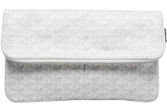 Goyard Saint Marie Clutch Goyardine White