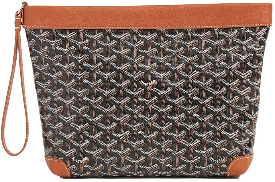 Goyard Conti Pouch Black/Brown in Coated Canvas with Palladium