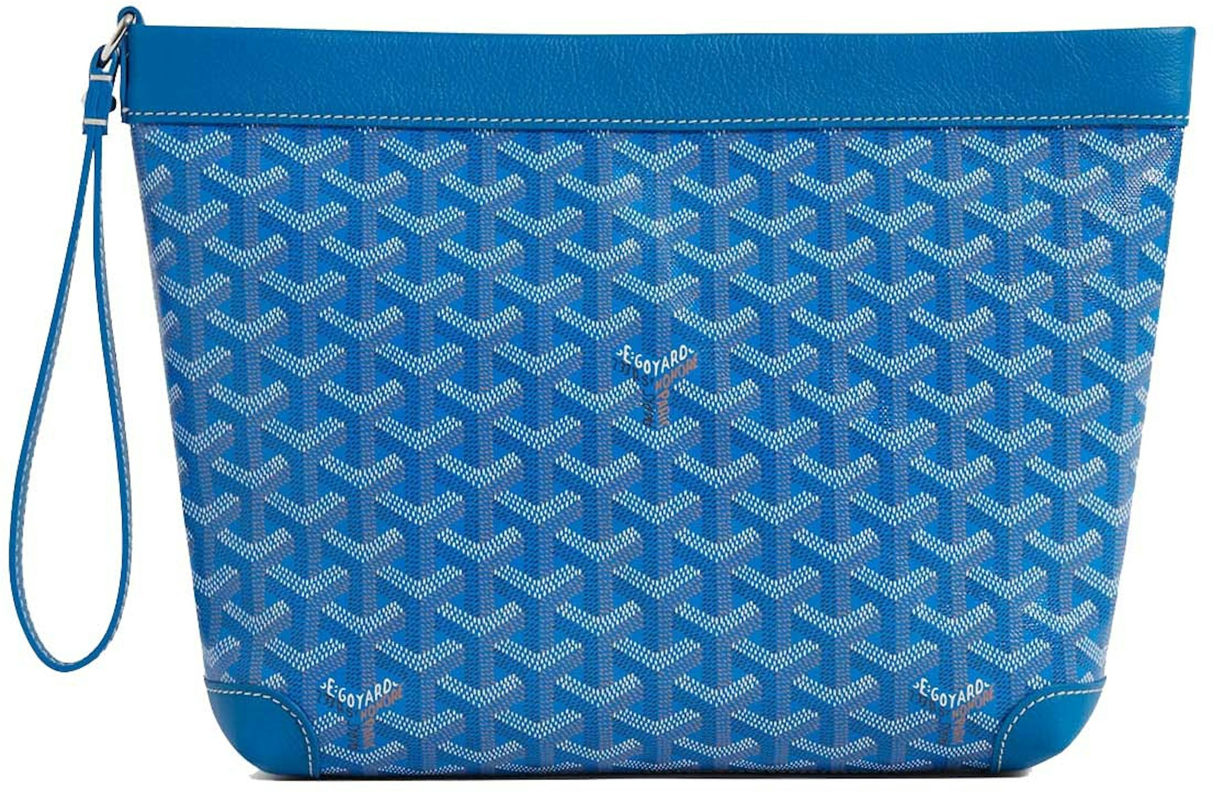 Goyard Conti Pouch Blue in Coated Canvas with Palladium-tone - US