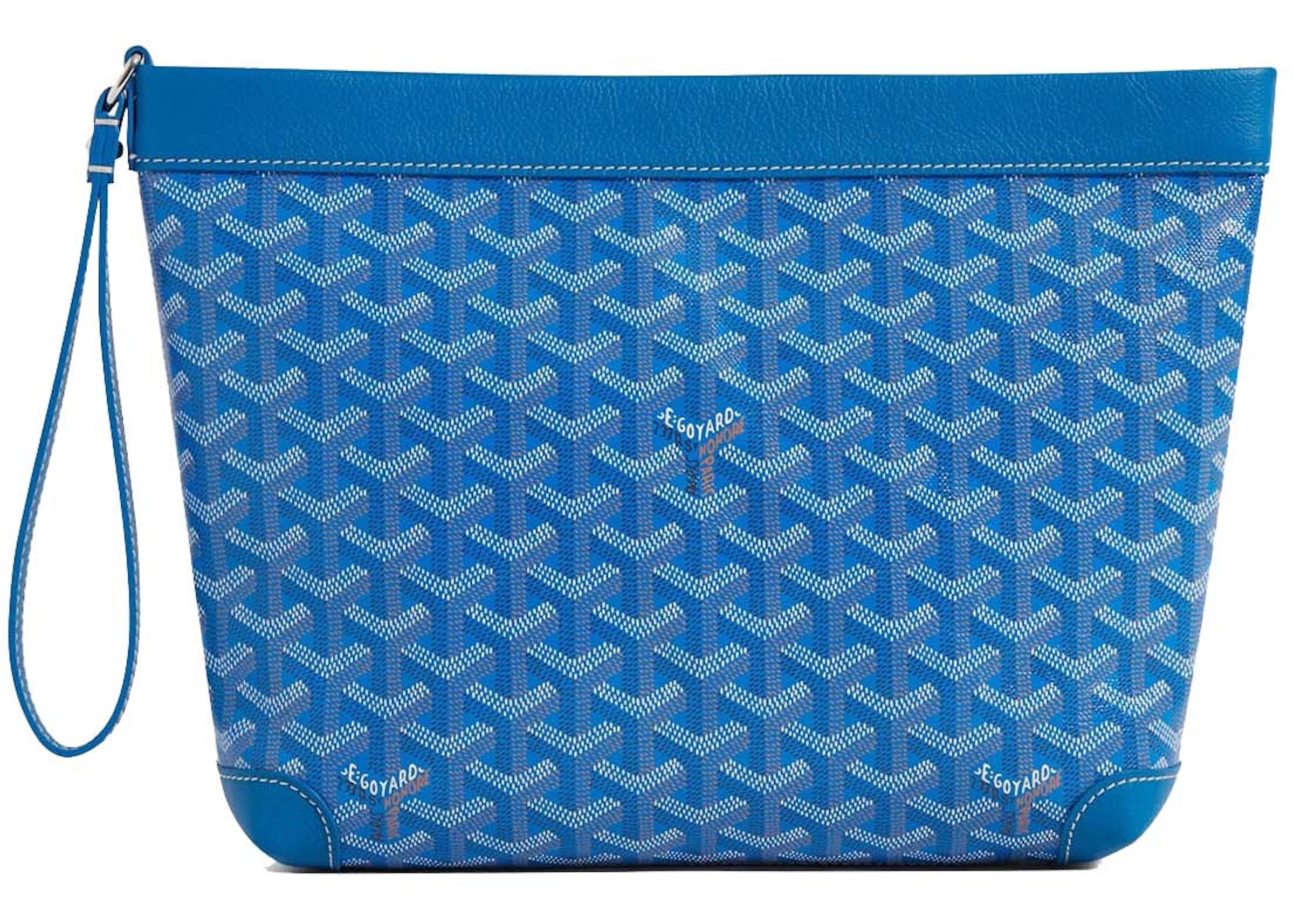Goyard Conti Pouch Blue in Coated Canvas with Palladium-tone - US