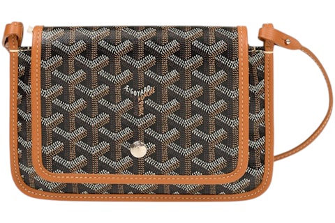 Goyard Plumet Pouch Black/Natural in Canvas/Calfskin with