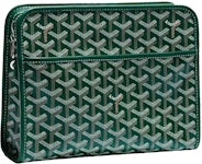 Goyard Jouvence Toiletry Bag MM Blue in Canvas/Calfskin with
