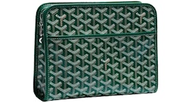 Goyard Jouvence Toiletry Bag MM Blue in Canvas/Calfskin with