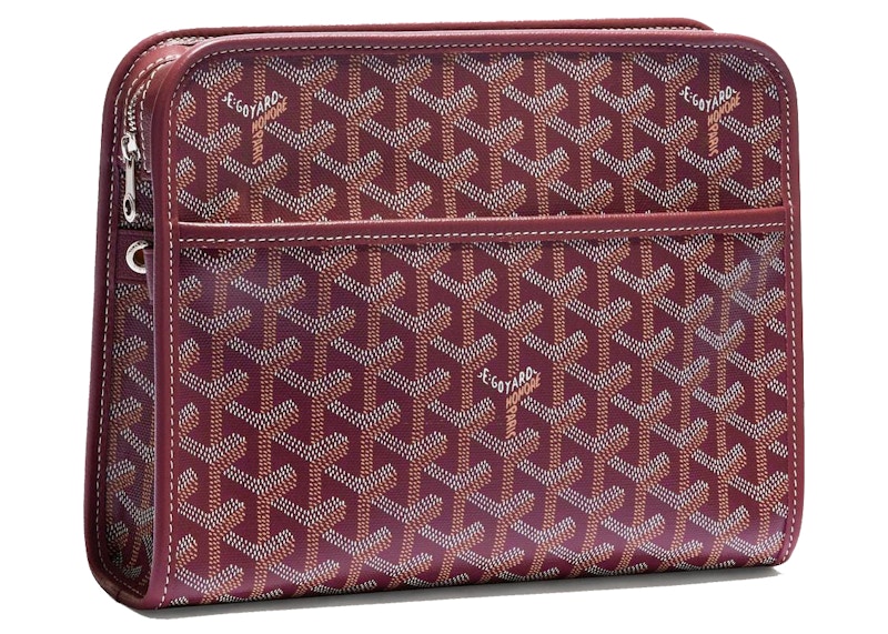 Goyard Jouvence Toiletry Bag MM Purple in Canvas Calfskin with