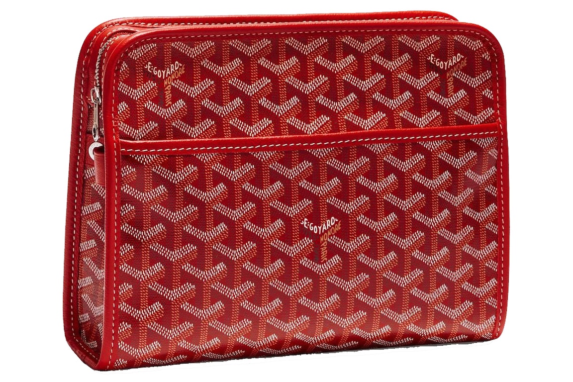 Pre-owned Goyard Jouvence Toiletry Bag Mm Red