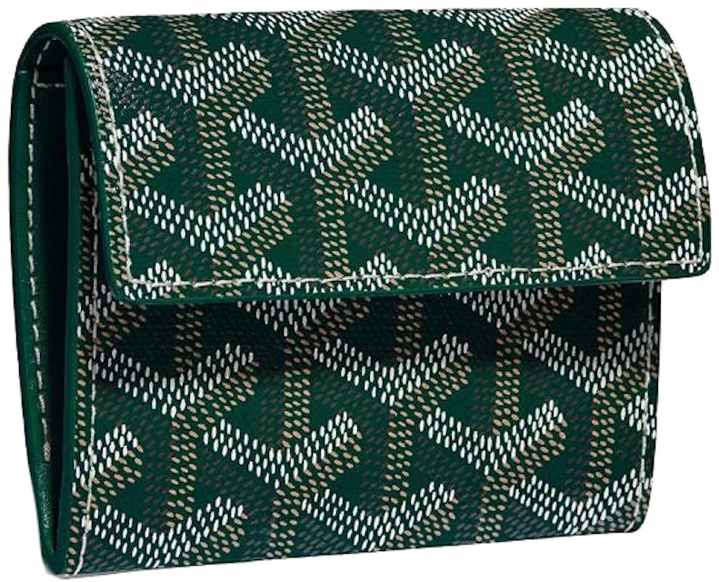 Goyard Marigny Wallet Green in Canvas/Calfskin Leather with