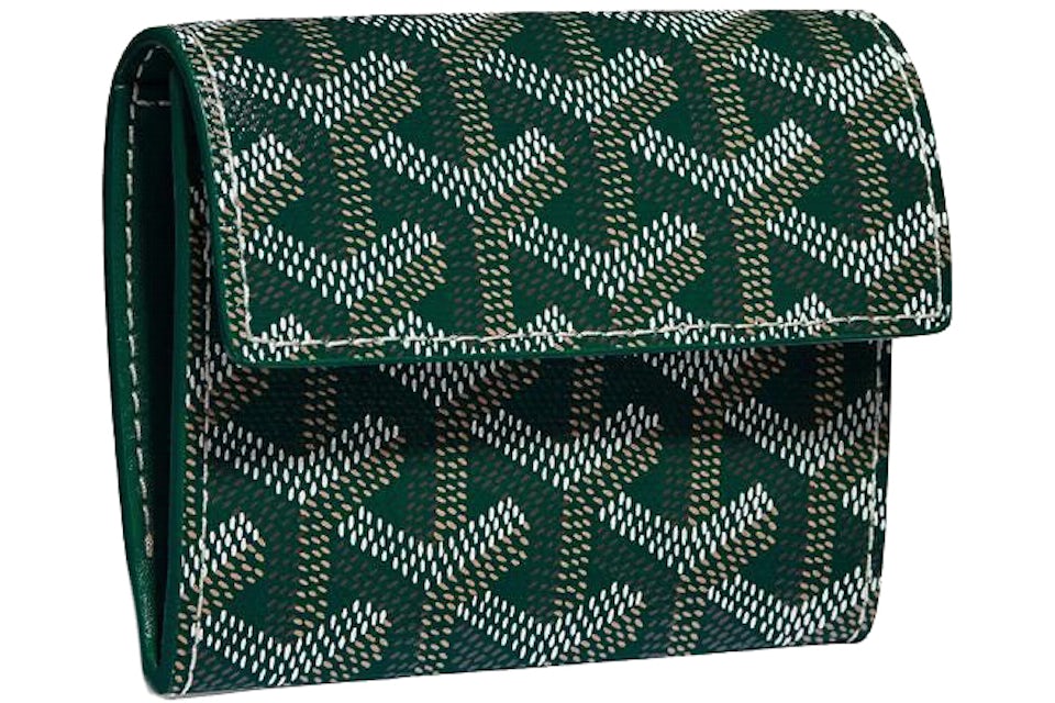 Goyard Marigny Wallet Green in Canvas/Calfskin Leather with