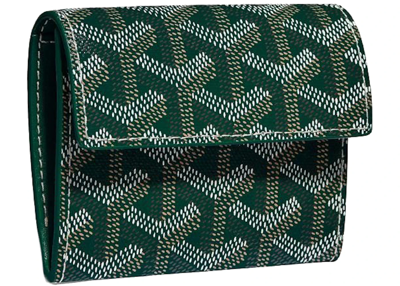 Goyard Marigny Wallet Green in Canvas/Calfskin Leather with Palladium-tone  - US