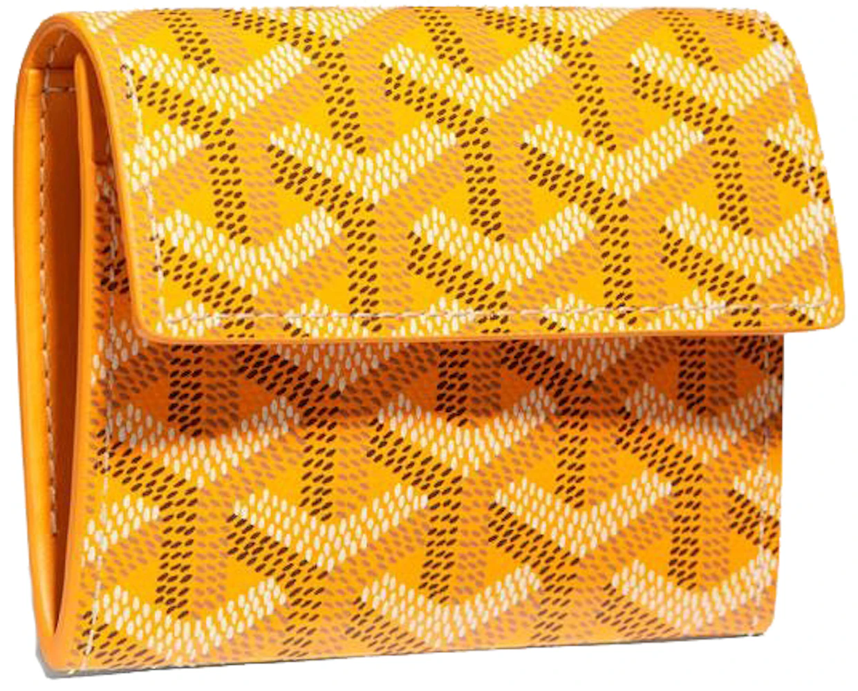 Goyard Marigny Wallet Yellow in Canvas/Calfskin Leather with