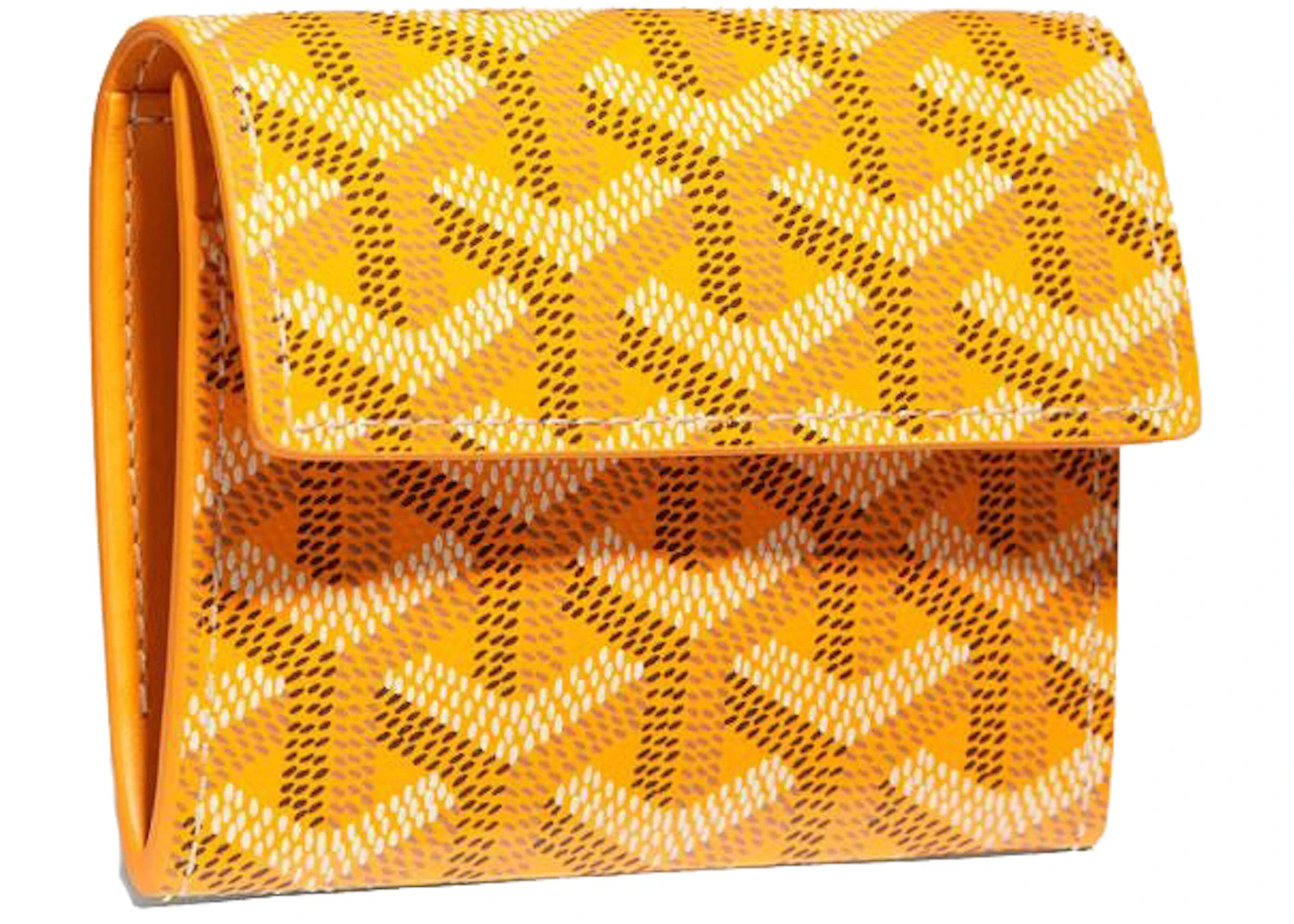 Goyard Marigny Wallet Yellow in Canvas/Calfskin Leather with