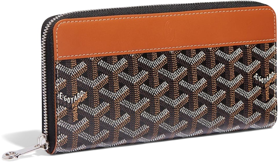 Goyard Matignon Zip Wallet Coated Canvas with Leather PM Black 6910551