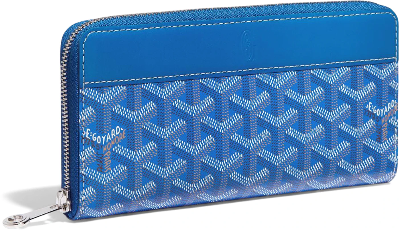 Goyard matignon mini wallet blue