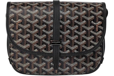 Handtasche Goyard Belvedere PM schwarz in Canvas/Cowhide with