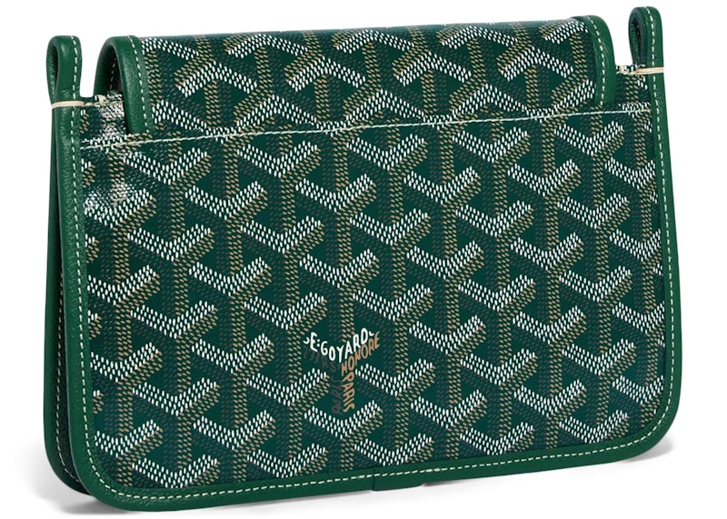 Goyard Plumet Pouch Green in Canvas Calfskin with Palladium tone GB